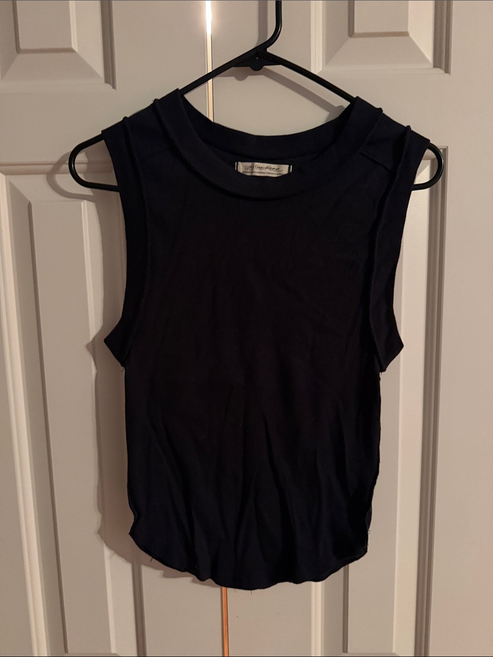 Sleeveless Black Ribbed Tank Top - We the free